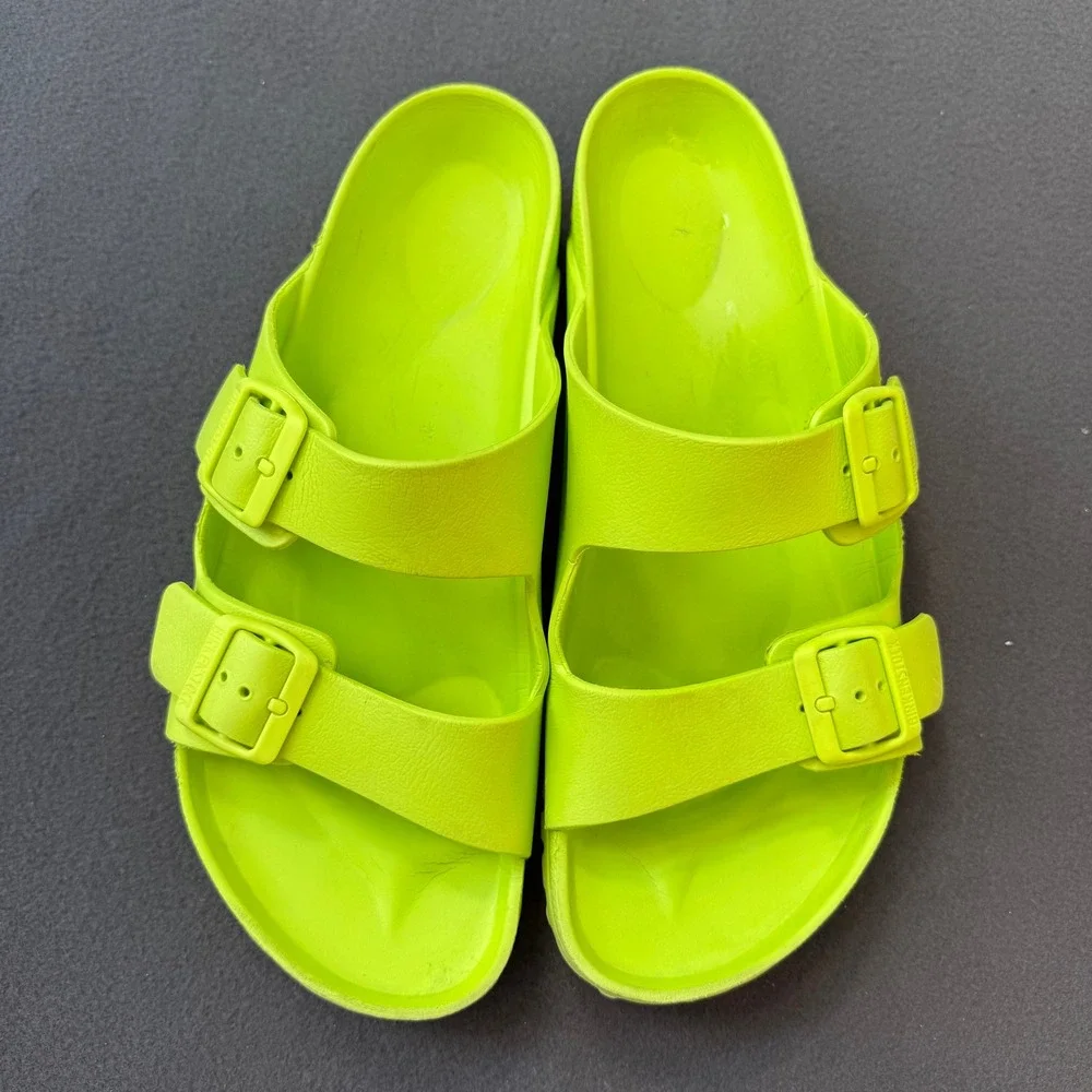 Birkenstock Arizona EVA Sandals Neon Lime Green Men 11 Women 13 EU 44 Waterproof